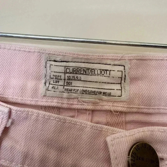 The Stiletto Blushback Harbor Destroy Pink Jeans by Current/Elliot - Picture 2 of 6